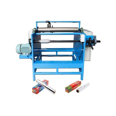 Reenrollamiento manual para máquinas de fabricación de rollos de papel de aluminio para uso doméstico