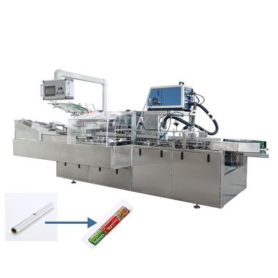 Producción 65 Cajas/min Máquina de cartonado de papel de aluminio con embalaje fácil en cartón
