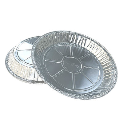 Pansilla de papel de aluminio desechable redonda de plata personalizada perfecta para hornear y asar