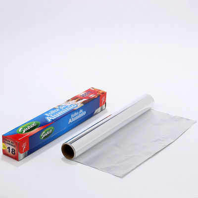Logotipo personalizado de papel de papel de aluminio plateado para cocinar y envasar