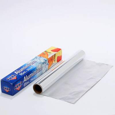Logotipo personalizado de papel de papel de aluminio plateado para cocinar y envasar