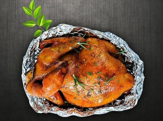 Hojas de papel de papel de aluminio pre-cortado de plata para alimentos de aviación de 9 "x 10,75" de aleación 8011