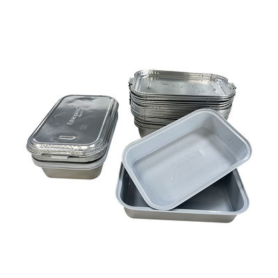 Pedido personalizado Contenedores de comida para llevar de papel de aluminio seguros y protegidos para el transporte de alimentos