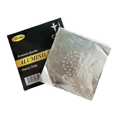 Hoja de papel Shisha de aluminio redondo cuadrado con agujero para la longitud de narguilé personalizada