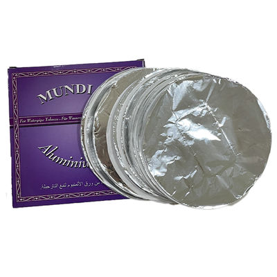Hoja de papel Shisha de aluminio redondo cuadrado con agujero para la longitud de narguilé personalizada