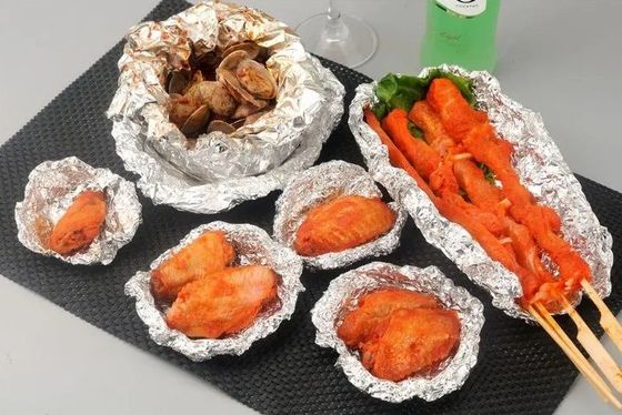Ancho y logotipo personalizados Hojas de papel de aluminio pop up para conveniente embalaje de alimentos