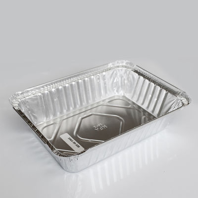 Contenedor de papel de aluminio respetuoso con el medio ambiente para comida cuadrada
