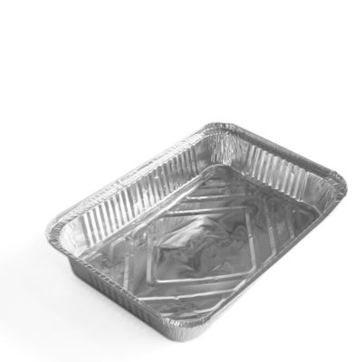 Contenedor de papel de aluminio respetuoso con el medio ambiente para comida cuadrada