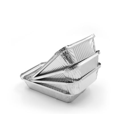 Contenedor de papel de aluminio respetuoso con el medio ambiente para comida cuadrada