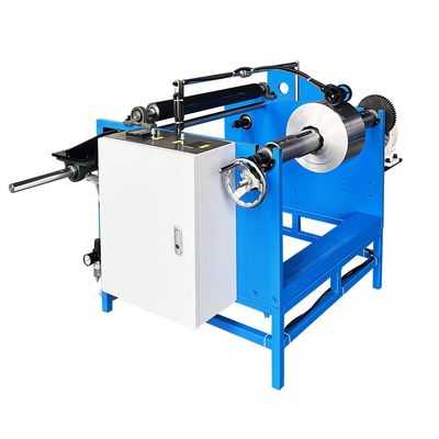 Reenrollamiento manual para máquinas de fabricación de rollos de papel de aluminio para uso doméstico