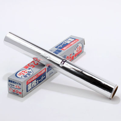 Custom 8011 Temperatura suave de la cocina de estaño papel de papel de papel plateado de alimento embalaje de papel de aluminio rollo