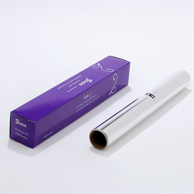 Rollo de papel de aluminio desechable para envases de alimentos resistente al calor y aleación de plata 8011