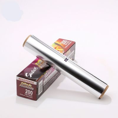 Rollo de papel de aluminio laminado de plata para embalajes ecológicos