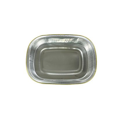 Contenedor de alimento de papel de aluminio caliente y frío reciclable Preparación de comidas Disponible bandeja de papel de plata