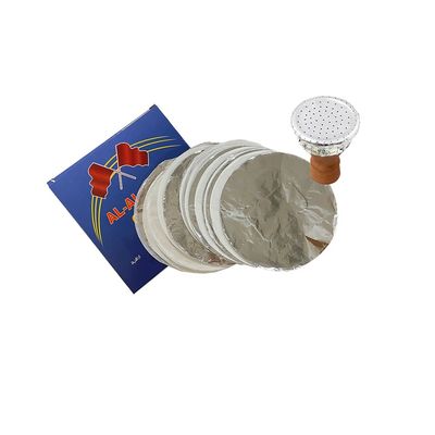 Hoja de papel compuesta de grado alimenticio de 20mic para Shisha Hookah Hoja de papel de aluminio con agujero