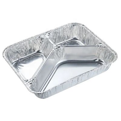Contenedor de embalaje de alimentos para mascotas Cuadrado Caja de comida desechable de aluminio Contenedor de alimentos
