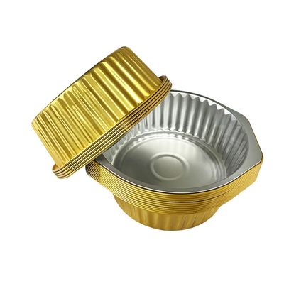 Embalaje de alimentos para mascotas de papel de aluminio de pavo bandejas de papel desechable horno redondo recipiente de horno