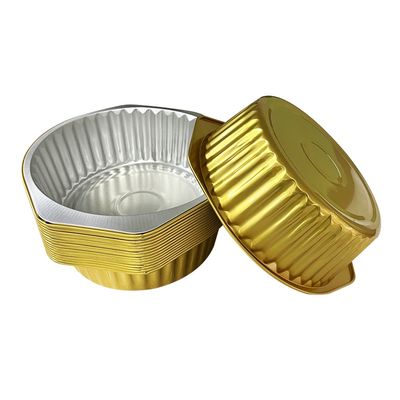 Embalaje de alimentos para mascotas de papel de aluminio de pavo bandejas de papel desechable horno redondo recipiente de horno