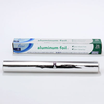 Rollo de papel de papel de aluminio de 45cm 30m de uso pesado seguro para alimentos para cocina en el hogar