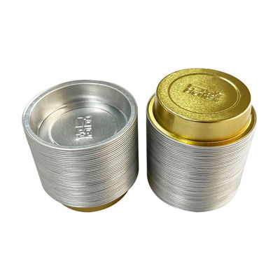 Proceso de moldeo de pulpa Tazas desechables para postres Tazas de horneado de aluminio para postres dorados