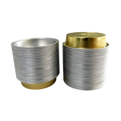 Proceso de moldeo de pulpa Tazas desechables para postres Tazas de horneado de aluminio para postres dorados