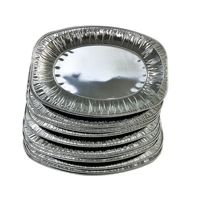 Comida Pizza ecológica Reciclables de aluminio de papel de aluminio bandeja redonda contenedor de pavo Pan pedido personalizado