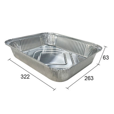 Contenedor de alimentos de aluminio reciclable de papel ovalado de tostador para pavo Necesidades de tostado