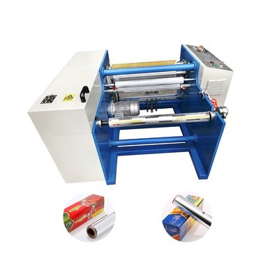 Máquina semiautomática de corte de papel de aluminio de 2 ejes para rodillos de papel de aluminio de cocina