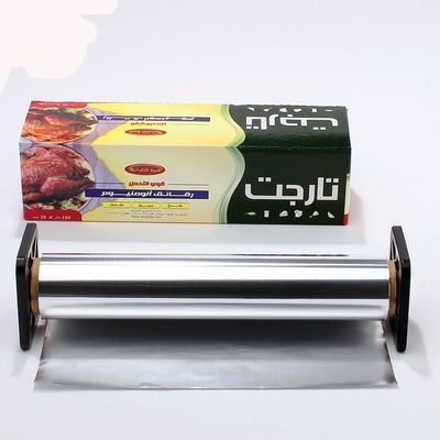 300 mm de trabajo pesado 8011 Relieve de cocina colorida papel de aluminio de plata para el envase