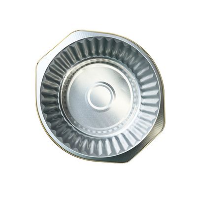 Ventaja respetuosa con el medio ambiente, papel de aluminio arrugado de un solo uso, recipientes redondos y profundos