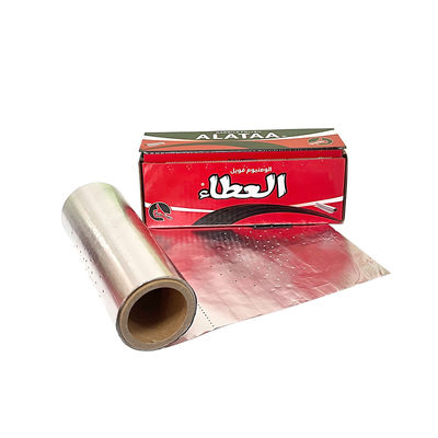 Rollo de Shisha de papel de aluminio de plata de temperatura suave con línea de corte y agujeros 145mm * 145mm