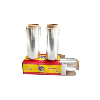 Rollo de papel desechable de papel de aluminio de plata 8011 para peluquería de 20-50mic de espesor