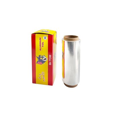 Rollo de papel desechable de papel de aluminio de plata 8011 para peluquería de 20-50mic de espesor