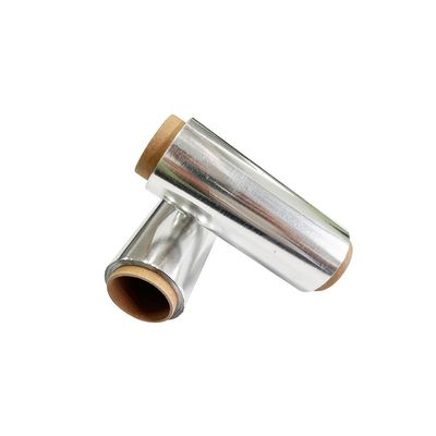 Rollo de papel desechable de papel de aluminio de plata 8011 para peluquería de 20-50mic de espesor