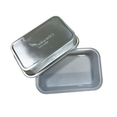 Envases de aluminio desechables de oro con tapa