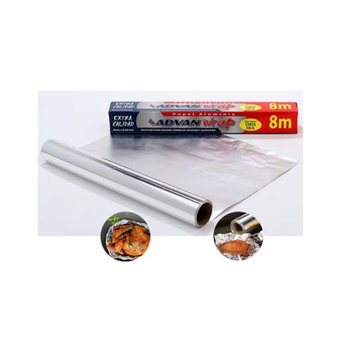 8011 Papel laminado de papel de aluminio para envolver hamburguesas Placa de pastel de plata