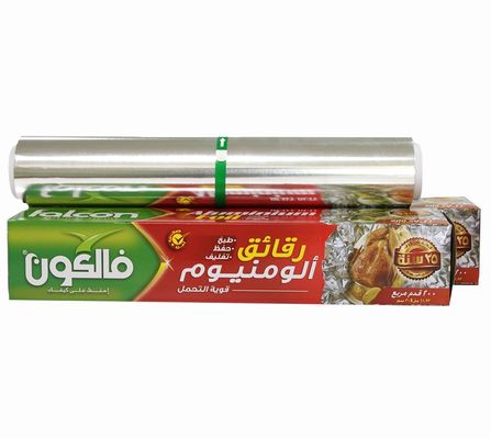 Tamaño personalizado Logotipo desechable de aluminio de calidad alimenticia para el hogar para envoltura de alimentos