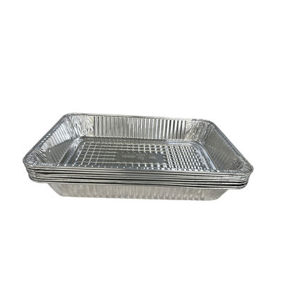 Amigable con el medio ambiente 525x325mm Aluminio de papel Grill de barbacoa para cocinar al aire libre