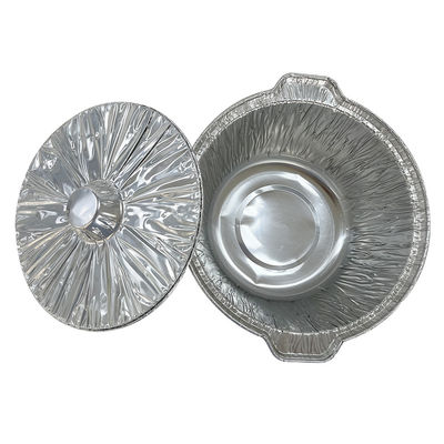 Contenedor de alimentos de uso pesado de papel de aluminio desechable con tapa para el contenedor para llevar