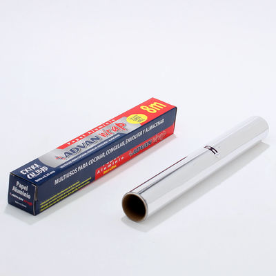 Logotipo personalizado Rollo de papel de aluminio 8011 de impresión suave para envases de alimentos de cocina
