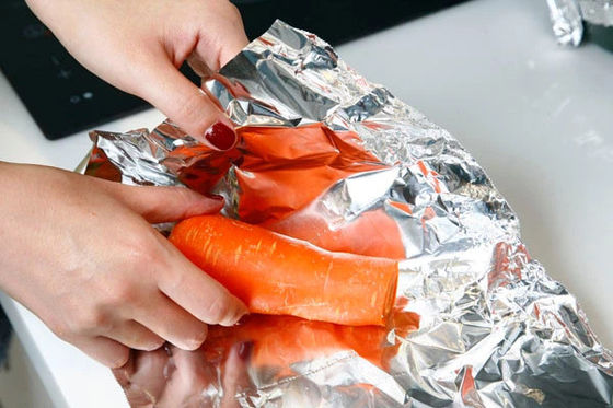 Rollo de papel de aluminio para envoltura de barbacoa horno desechable horno de horneado tratamiento compuesto