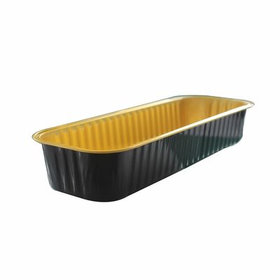 Pansilla de hornear de aluminio rectangular desechable para comida rápida y pan de pan