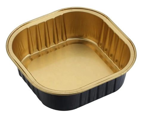 Pansilla de hornear de aluminio rectangular desechable para comida rápida y pan de pan