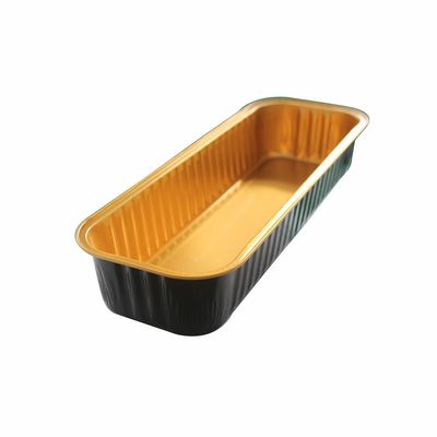 Pansilla de hornear de aluminio rectangular desechable para comida rápida y pan de pan