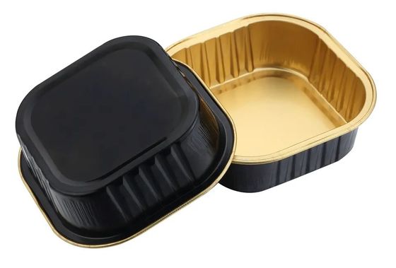 Pansilla de hornear de aluminio rectangular desechable para comida rápida y pan de pan