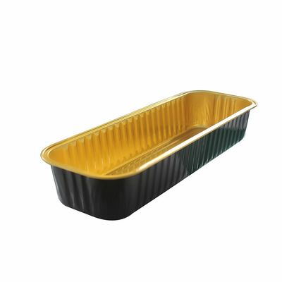 Pansilla de hornear de aluminio rectangular desechable para comida rápida y pan de pan