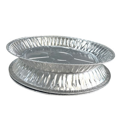 Pansilla de papel de aluminio desechable redonda de plata personalizada perfecta para hornear y asar