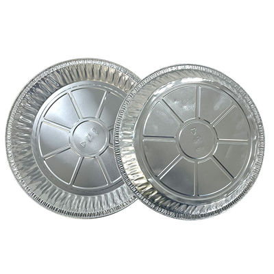 Pansilla de papel de aluminio desechable redonda de plata personalizada perfecta para hornear y asar