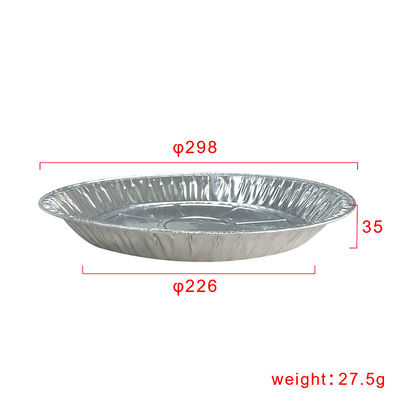 Pansilla de papel de aluminio desechable redonda de plata personalizada perfecta para hornear y asar