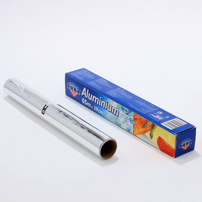 Logotipo personalizado Rollo de papel de aluminio doméstico de plata 8011 para envasado y cocción de alimentos